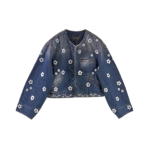 Sequin Daisy Cropped Jacket