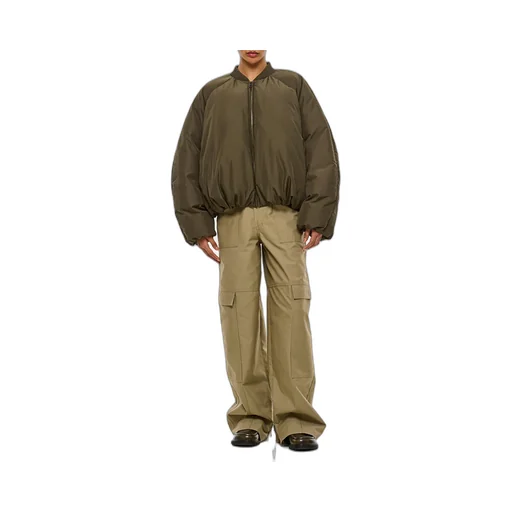 High-Waist Wide-Leg Cargo Trousers