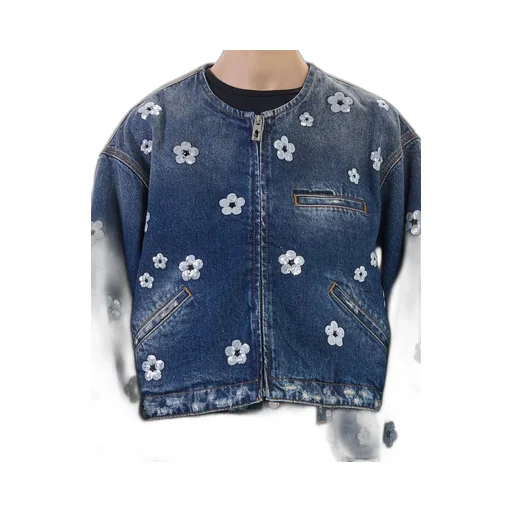 Sequin Daisy Cropped Jacket