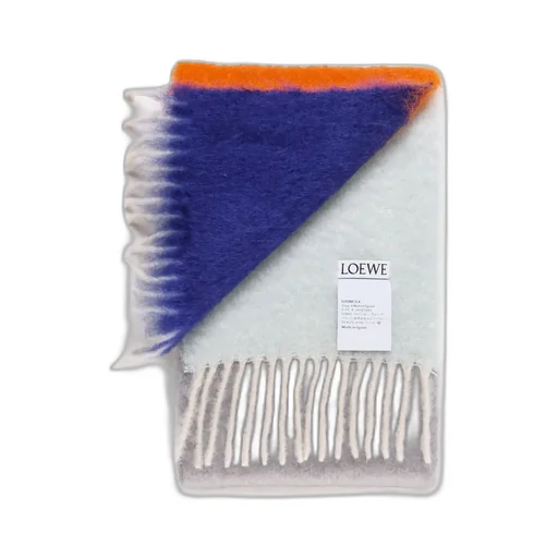 Logo Patch Fringed Scarf