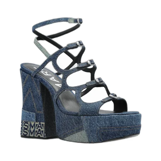The Deconstructed Denim Kiki Platform Sandals