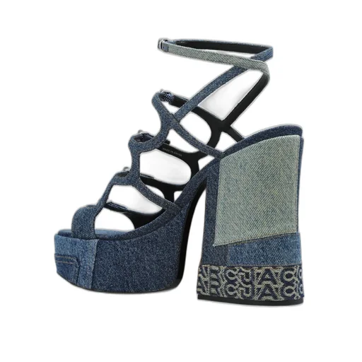 The Deconstructed Denim Kiki Platform Sandals