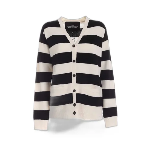 Button-Up Striped Cardigan