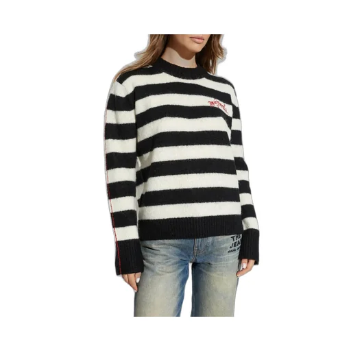 The Striped Brushed Logo Embroidered Jumper