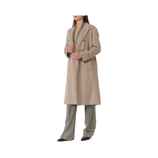 Double-Breasted Wool Coat With Belt