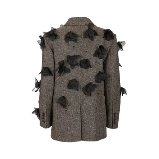 Blazer With Floral Embellishments