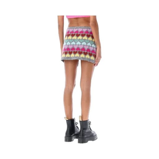 Mini Skirt With Heart Pattern