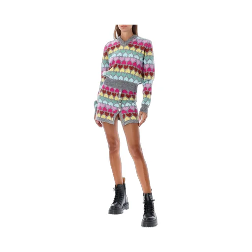 Mini Skirt With Heart Pattern