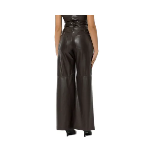 Wide Leg Faux Leather Pants