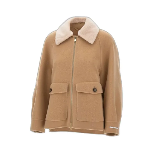 Bomber Jacket With Shearling Collar