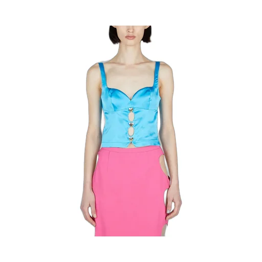 Heart Button Bustier Top