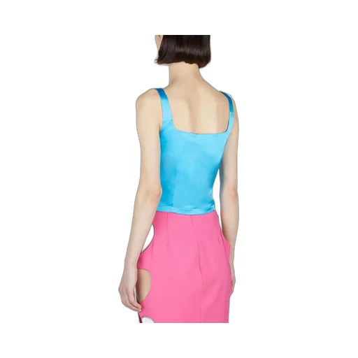 Heart Button Bustier Top