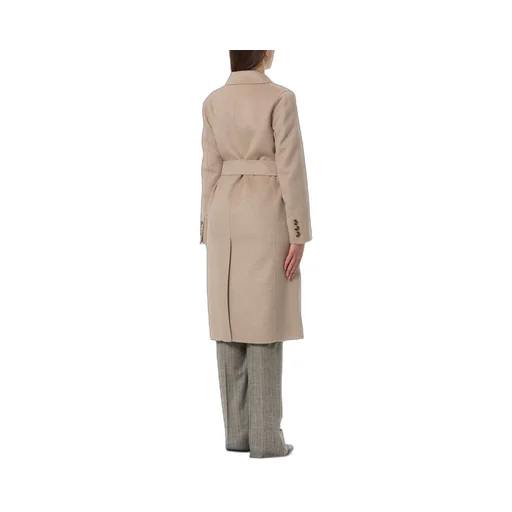 Double-Breasted Wool Coat With Belt