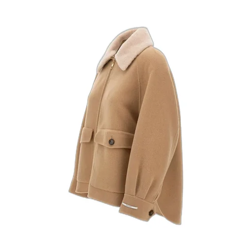 Bomber Jacket With Shearling Collar