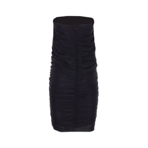 Strapless Ruched Midi Dress