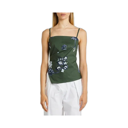 Floral Print Asymmetrical Top