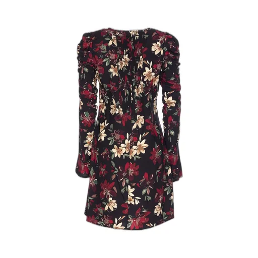 Floral Print Ruched Dress