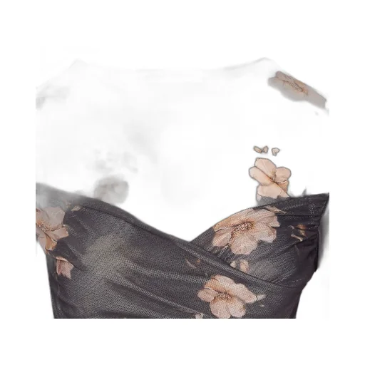 Floral Mesh Cropped Top