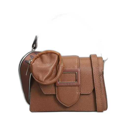Flap Shoulder Bag With Coin Pouch
