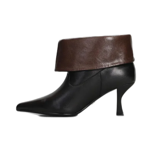Ankle Boots With Fold-Over Cuff