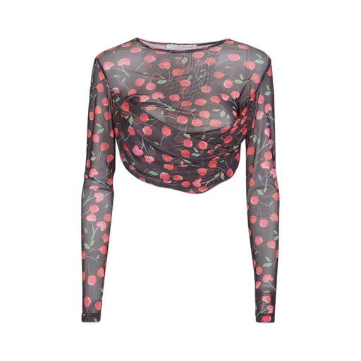 Mesh Long Sleeve Top