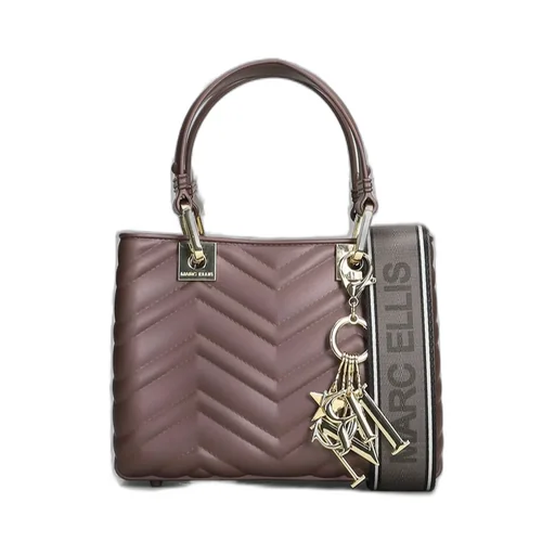 Handbag With Chevron Quilting And Charms