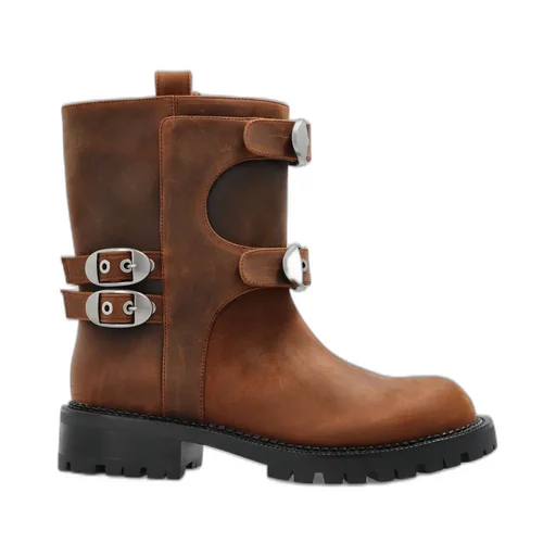Buckled Leather Boots