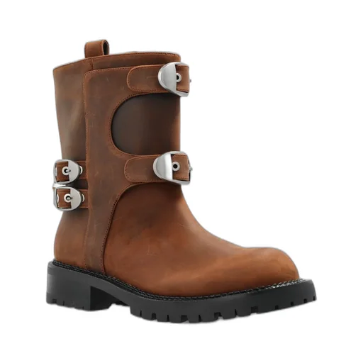 Buckled Leather Boots