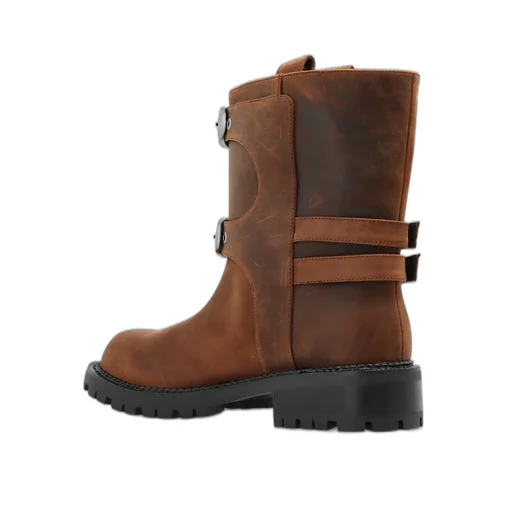 Buckled Leather Boots