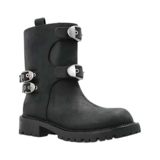 Buckled Leather Boots