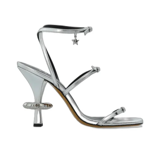 Strappy Heeled Sandals With Star Charm