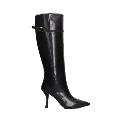 Knee-High Boots With Buckle Detail