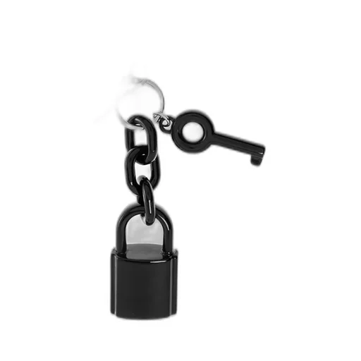 Lock And Key Charm Keychain