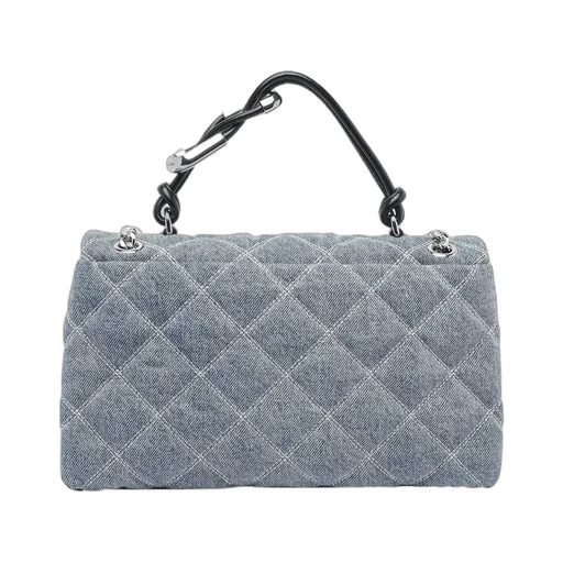 Quilted Denim Shoulder Bag