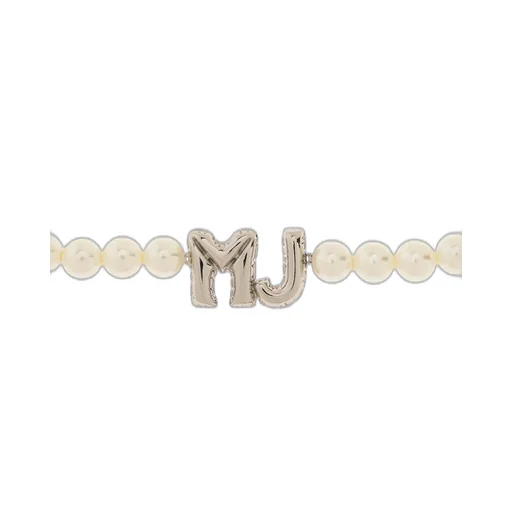 Pearl Necklace With Mj Charms