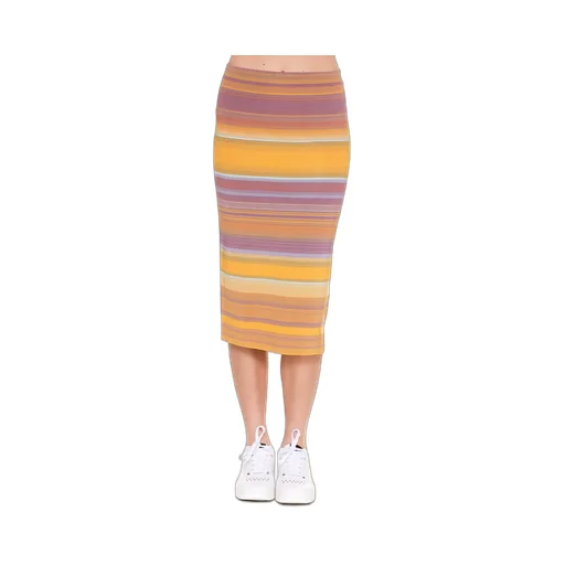 Striped Midi Skirt
