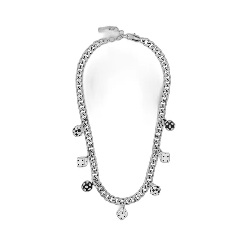 Dice And Ball Charm Necklace