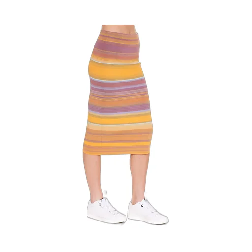 Striped Midi Skirt