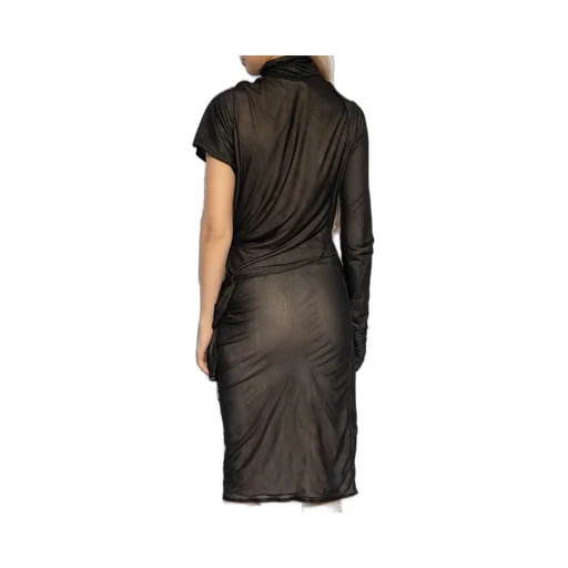 Mesh Turtleneck Dress