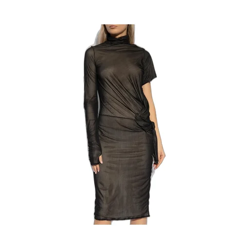 Mesh Turtleneck Dress