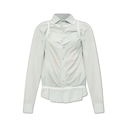 Shirt With Ruffled Hem