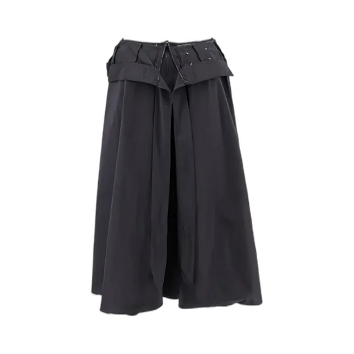 High-Waisted Pleated Skirt With Bow Detail