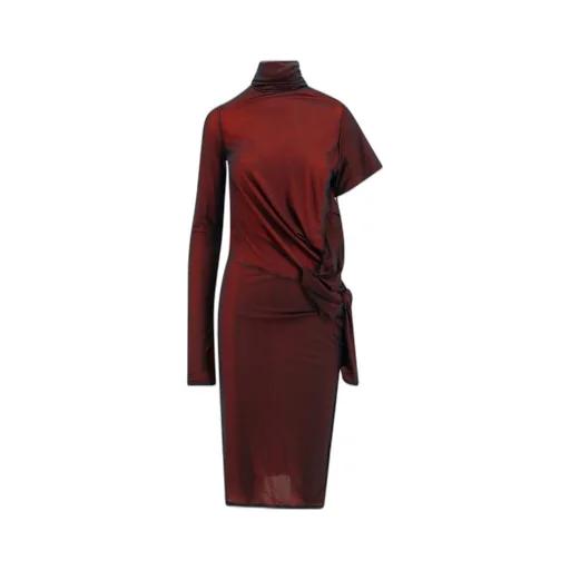 Asymmetrical Turtleneck Dress