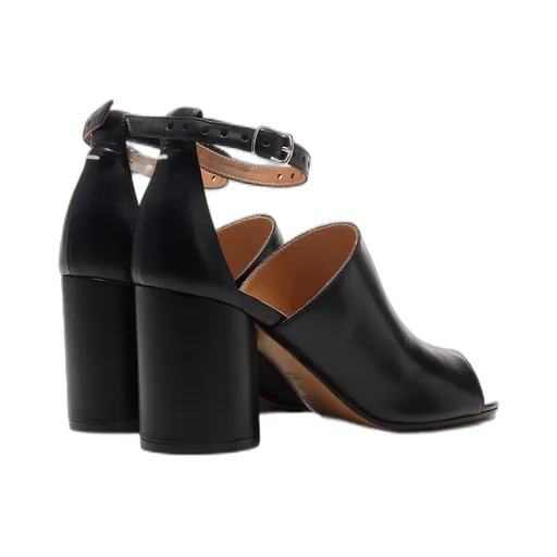 Peep-Toe Block Heel Sandals