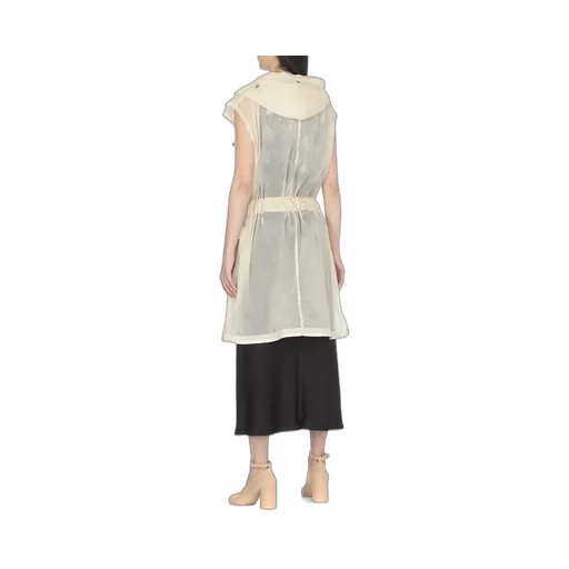 Sleeveless Hooded Trench Coat