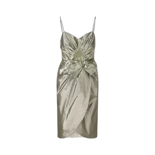 Metallic Draped Dress