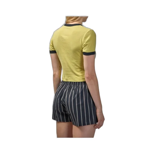 Graphic Smiley Face Cropped T-Shirt
