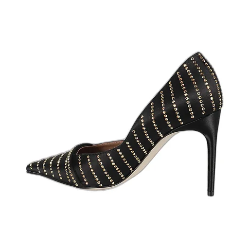 Pointed-Toe Pumps With Stud Embellishments