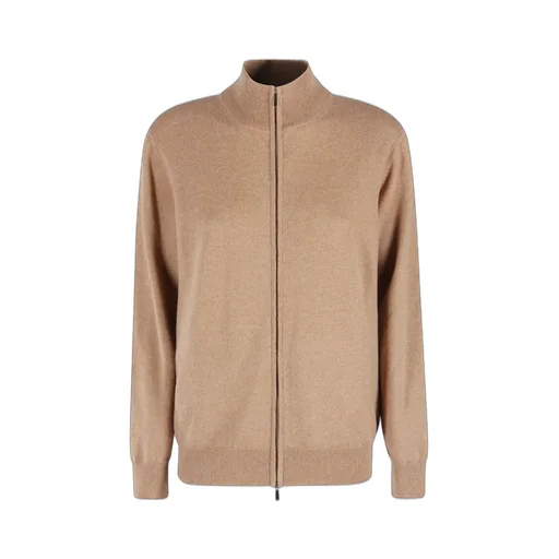 Zip-Up Mock Neck Sweater