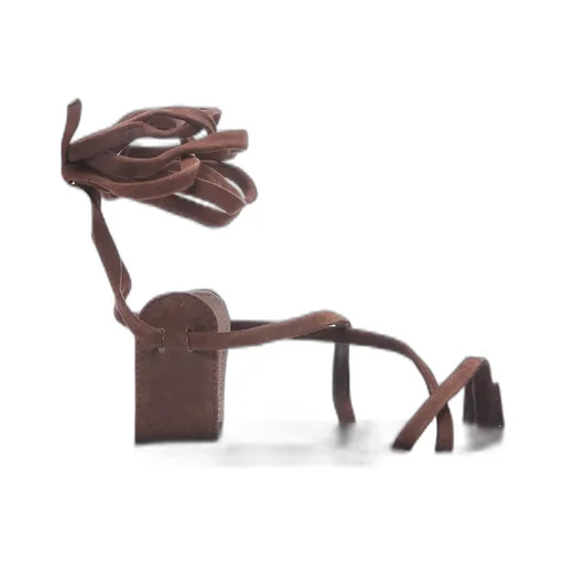 Leather Lace-Up Sandals